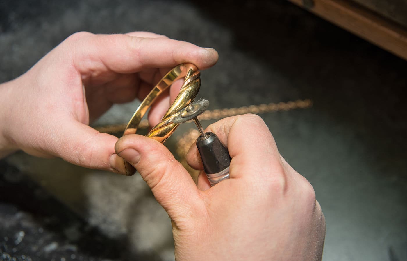 Inside Susie's Jewelry Repair workshop